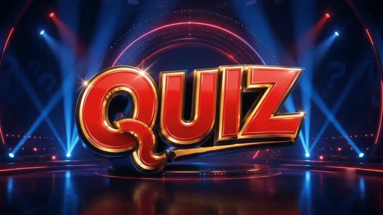 Le générique animé du quiz sur la télé