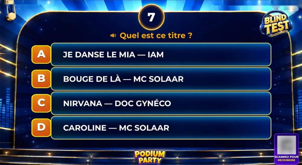 La question d’un blind test sur la télé, chrono en cours